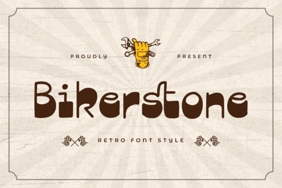 Bikerstone: A Retro Display Font That Commands Attention