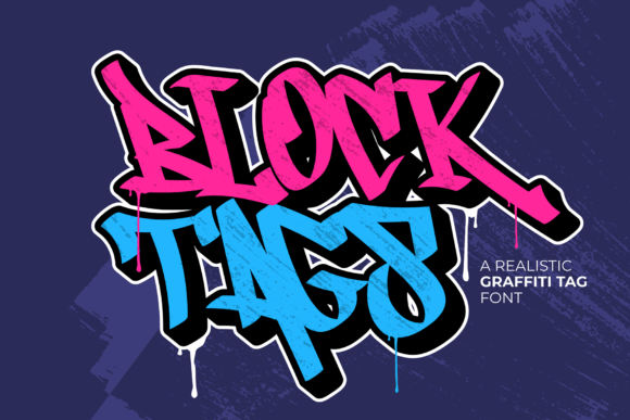 Block Tags: A Realistic Graffiti Font That Elevates Your Brand