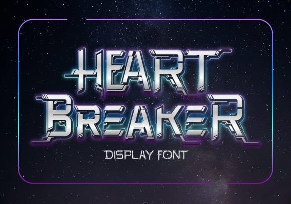 Heart Breaker: A Sci-Fi Display Font That Makes Handmade Products Pop