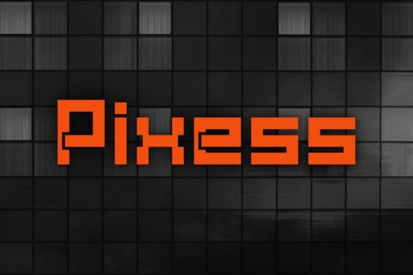 Pixess: A Bold Square Display Font for Crafters & Sellers