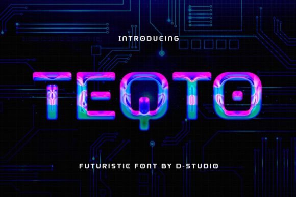 Teqto: A Futuristic Display Font for Bold Digital Identity