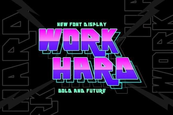 Work Hard Font: A Bold, Futuristic Display Typeface Review